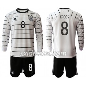 Njemačka Toni Kroos 8 Domaći Dječji Komplet Dresovi za Nogomet Euro 2020 Dugim Rukavima (+ kratke hlače)